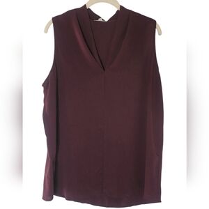 Pleione Sleeveless Burgundy Blouse